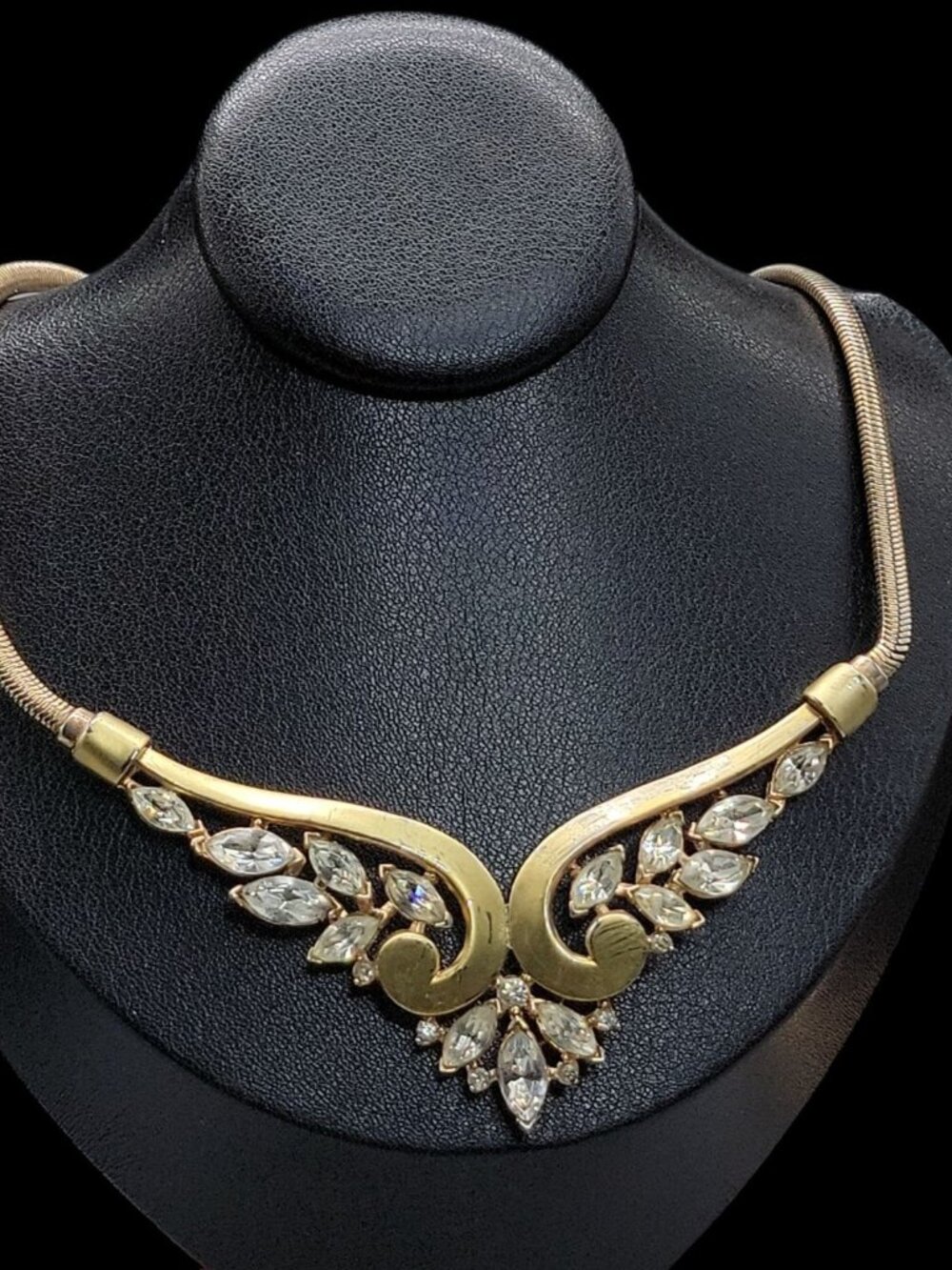 Vintage Crown Trifari Alfred Philippe Necklace Leaf Motif Book Piece Signed 1951